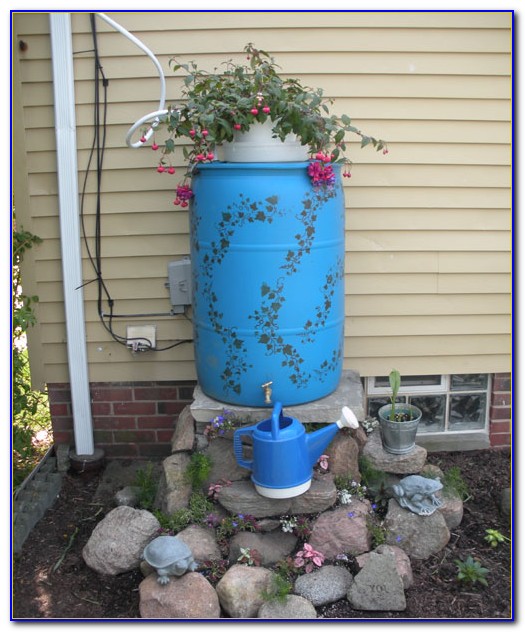 Decorative Rain Barrels Garden Decorating Home Design Ideas