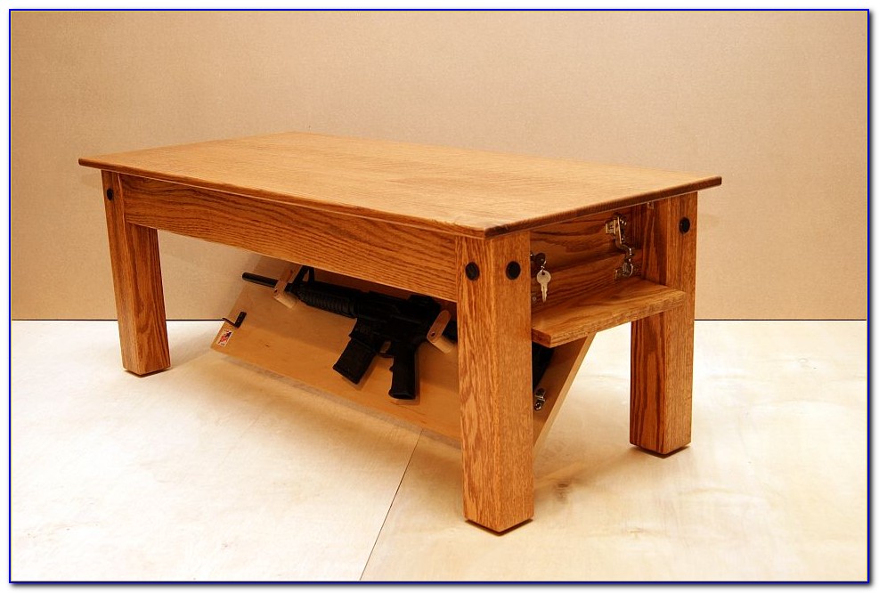 wooden desk with hidden compartments