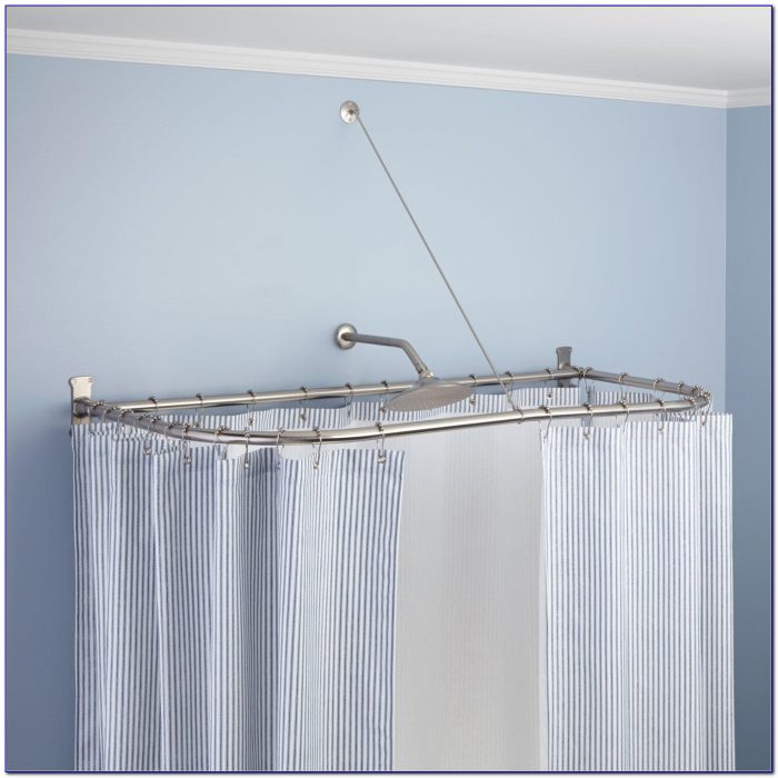 L Shaped Shower Curtain Rod Bed Bath And Beyond Curtain