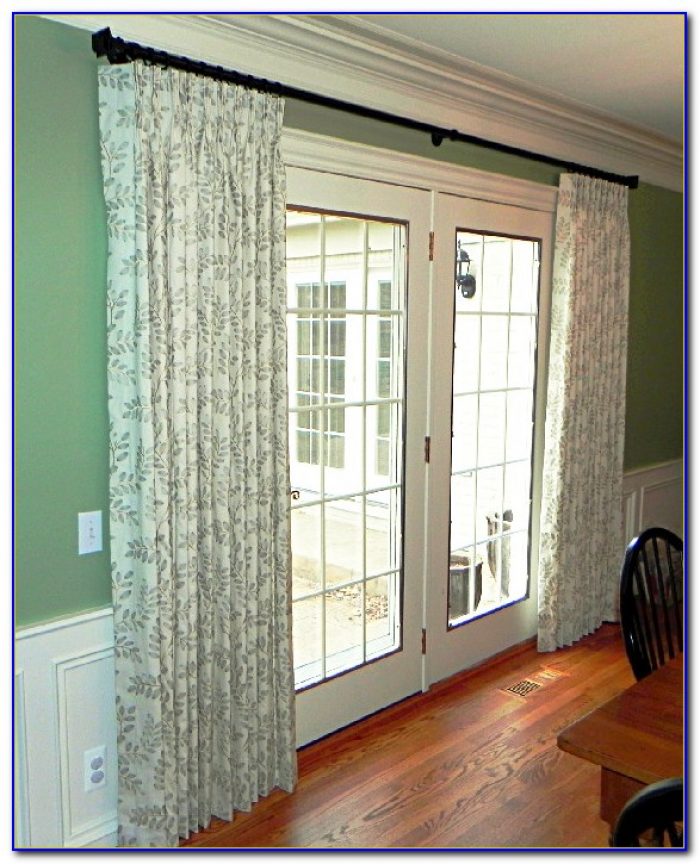 Curtain Rod Sliding Glass Door No Center Bracket - Glass Door Ideas