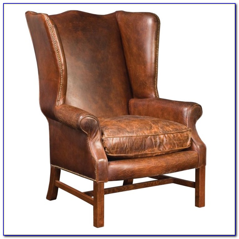 Brown Leather Wingback Armchair - Chairs : Home Design Ideas #qLYjvZPY3P