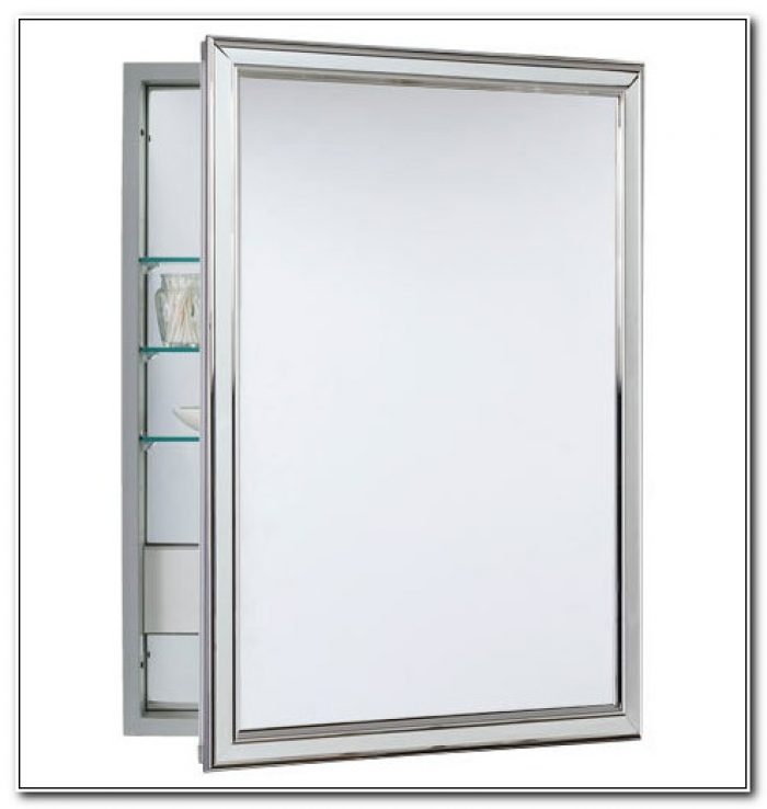 Chrome Framed Recessed Medicine Cabinet Cabinet Home Design Ideas K810yryzx7