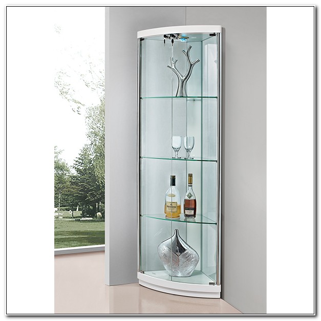 Corner Glass Curio Display Cabinet - Cabinet : Home Design Ideas #